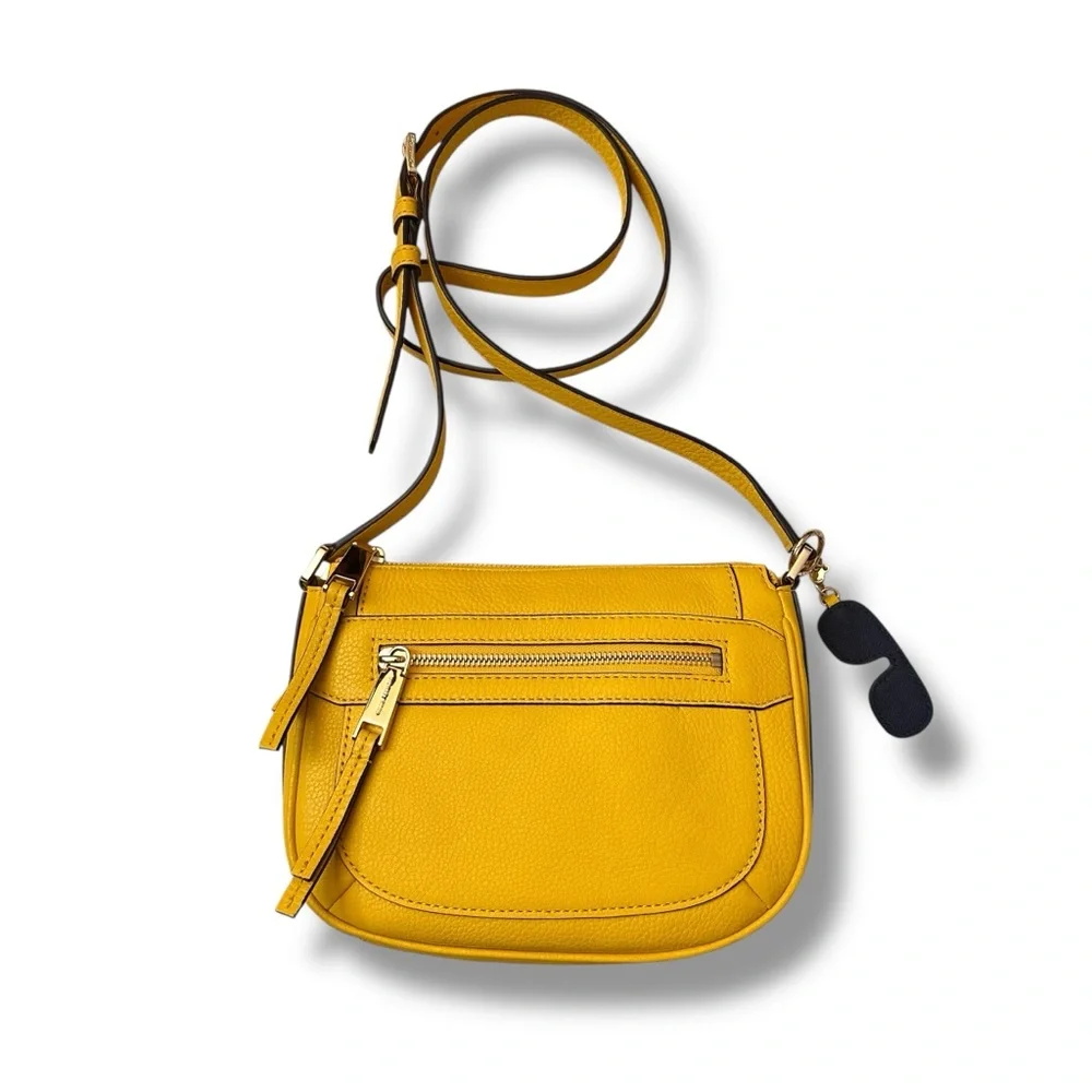 Like New! Michael Kors Yellow Leather Crossbody Bag
